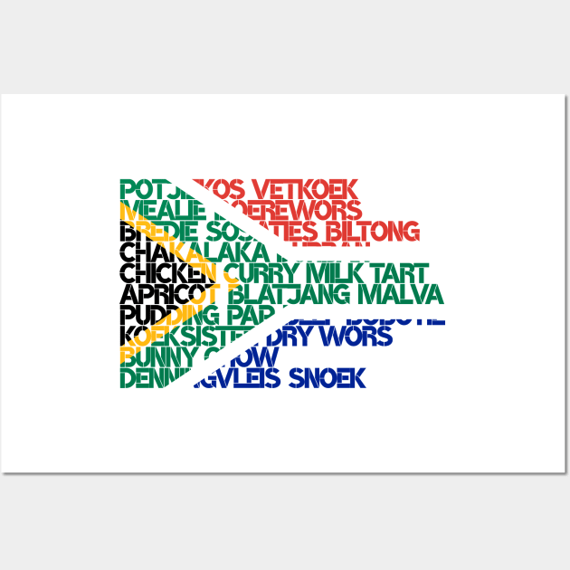 South Africa Food Map Wall Art by BraaiNinja